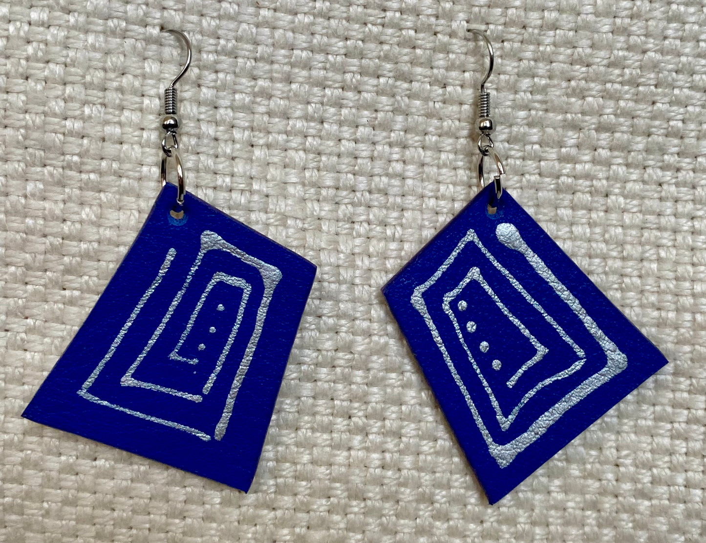 Leather Earrings - Length of longest side 2-1/2 inches