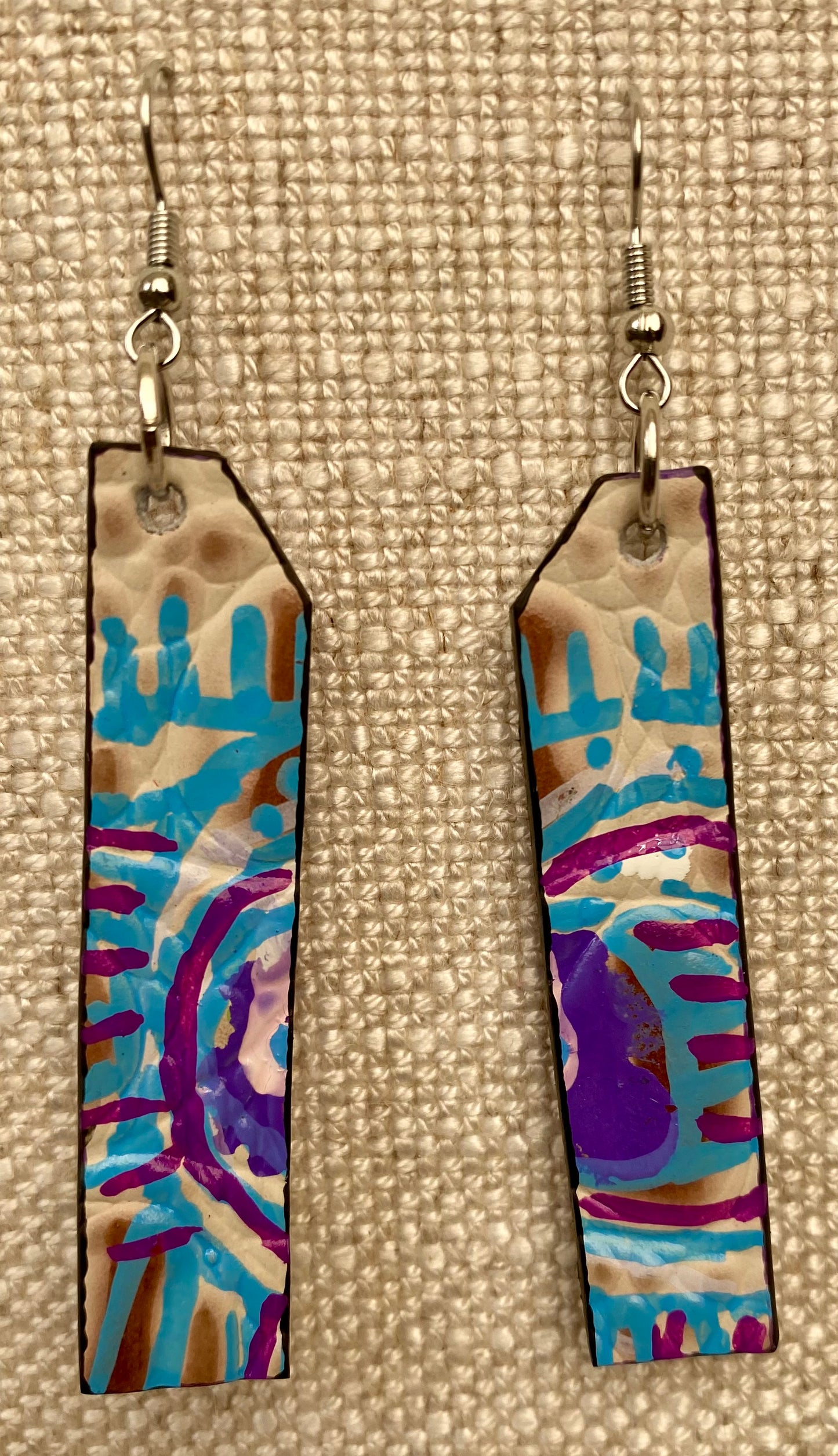 Leather Earrings - Length of longest side- 2-1/2 inches