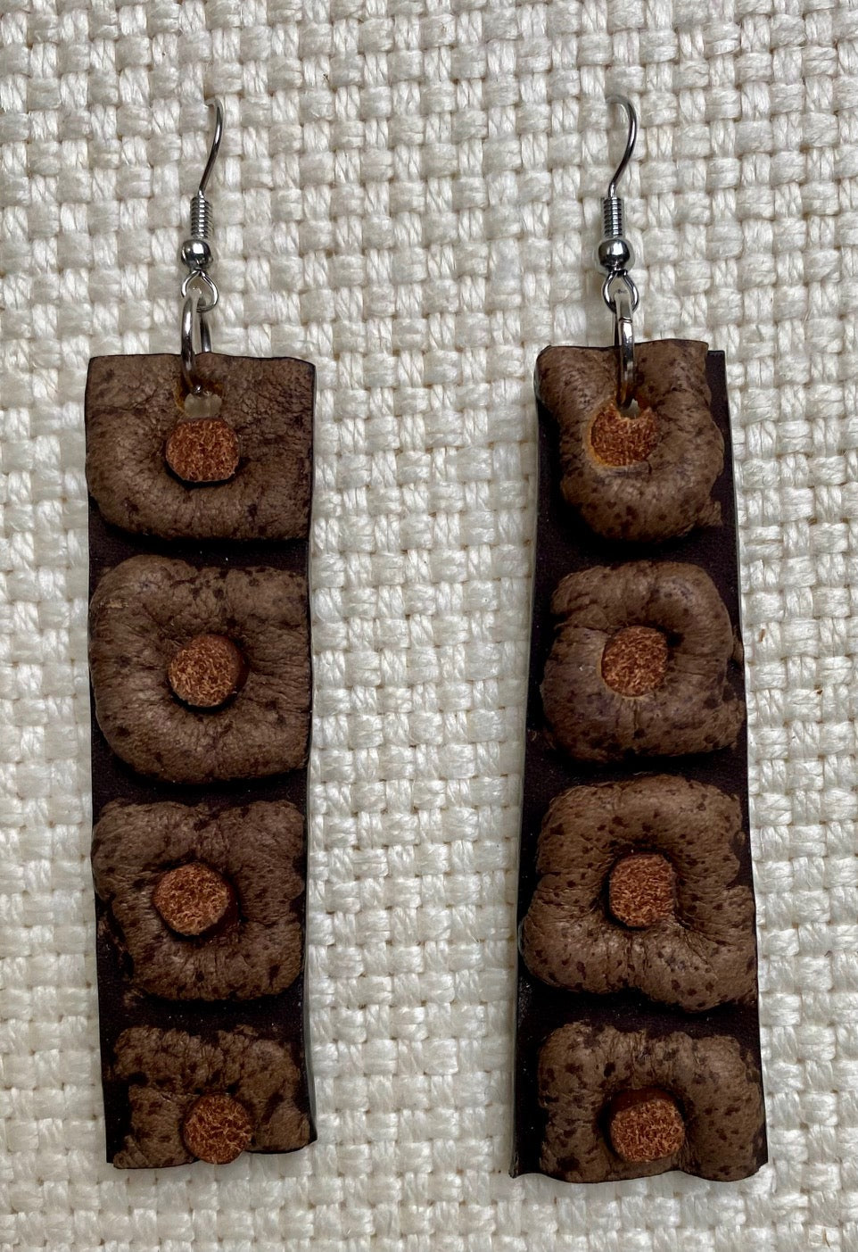 Leather Earrings 2 1/4 inch