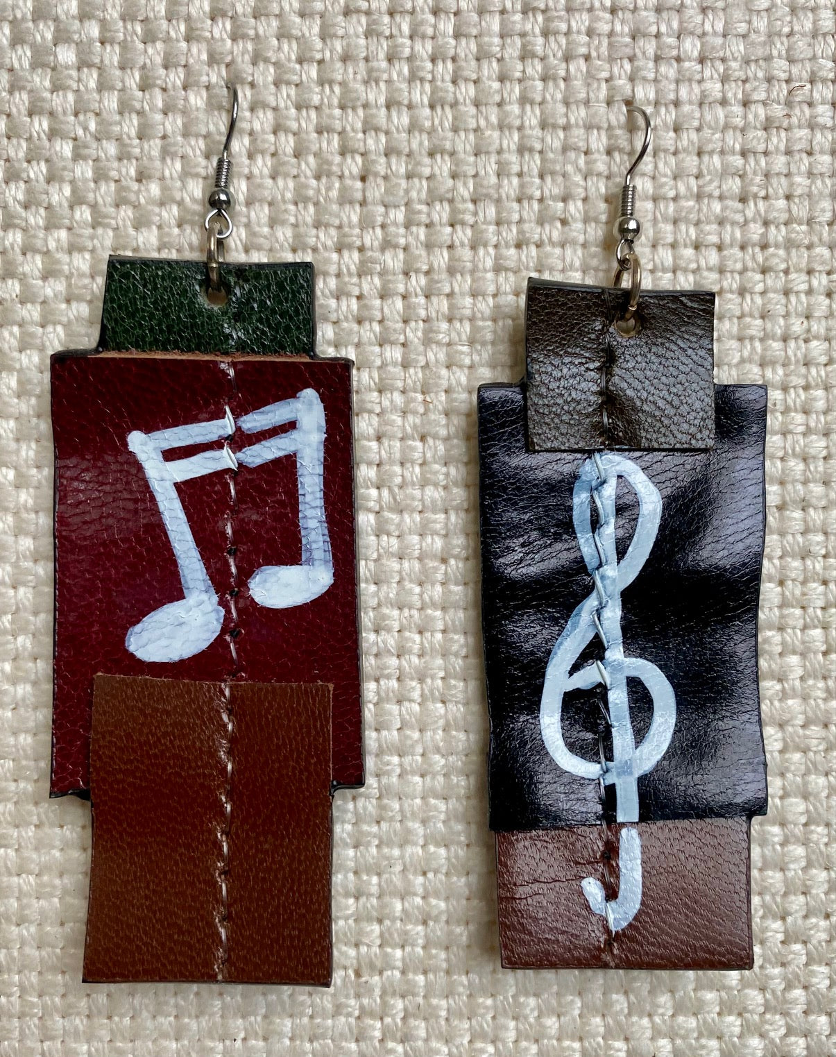 Leather Earrings 2 1/2 inches