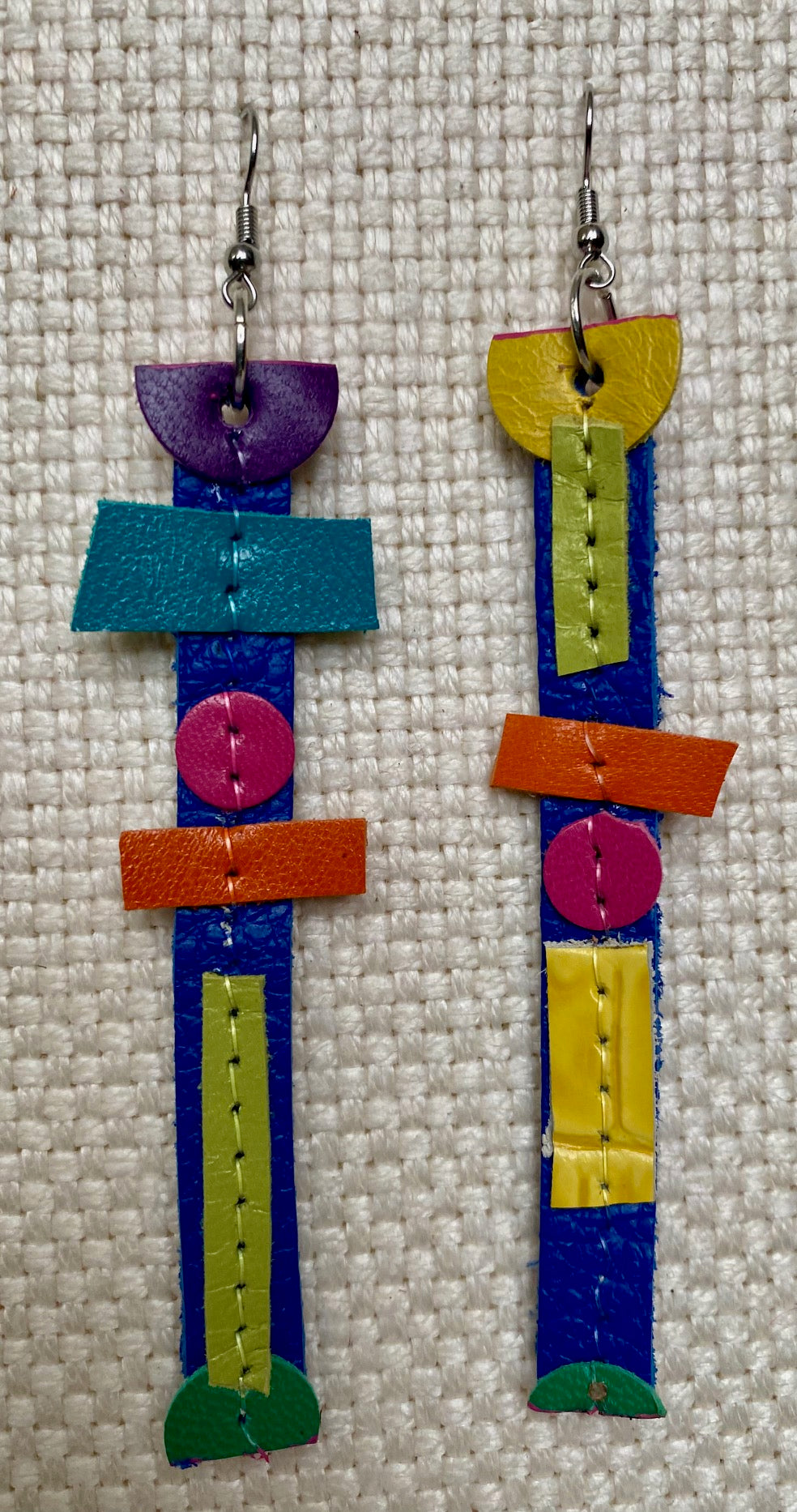 Leather Earrings 3 1/2 inches