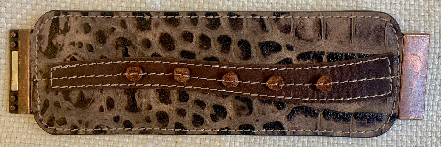 Leather Wrist Cuff - fits 6 1/2 inch wrist.