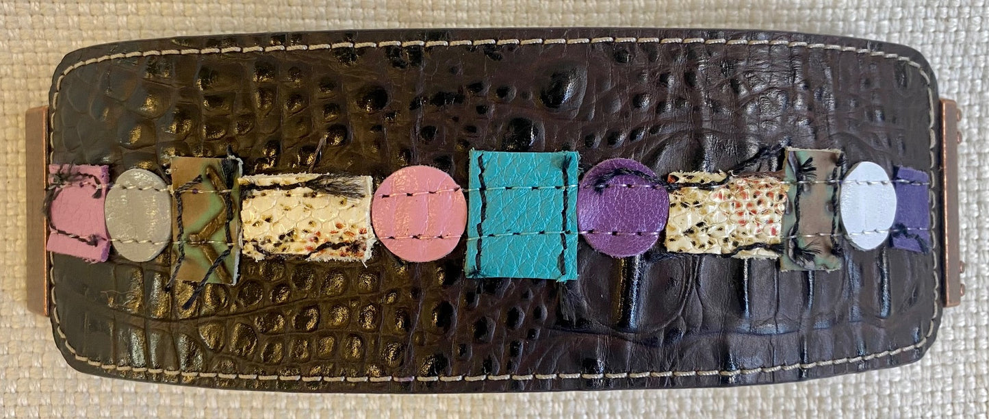 Leather Wrist Cuff - fits 7 inch wrist.