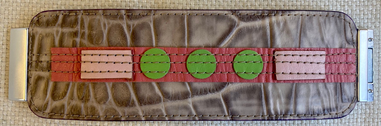 Leather Wrist Cuff - fits 7 inch wrist.