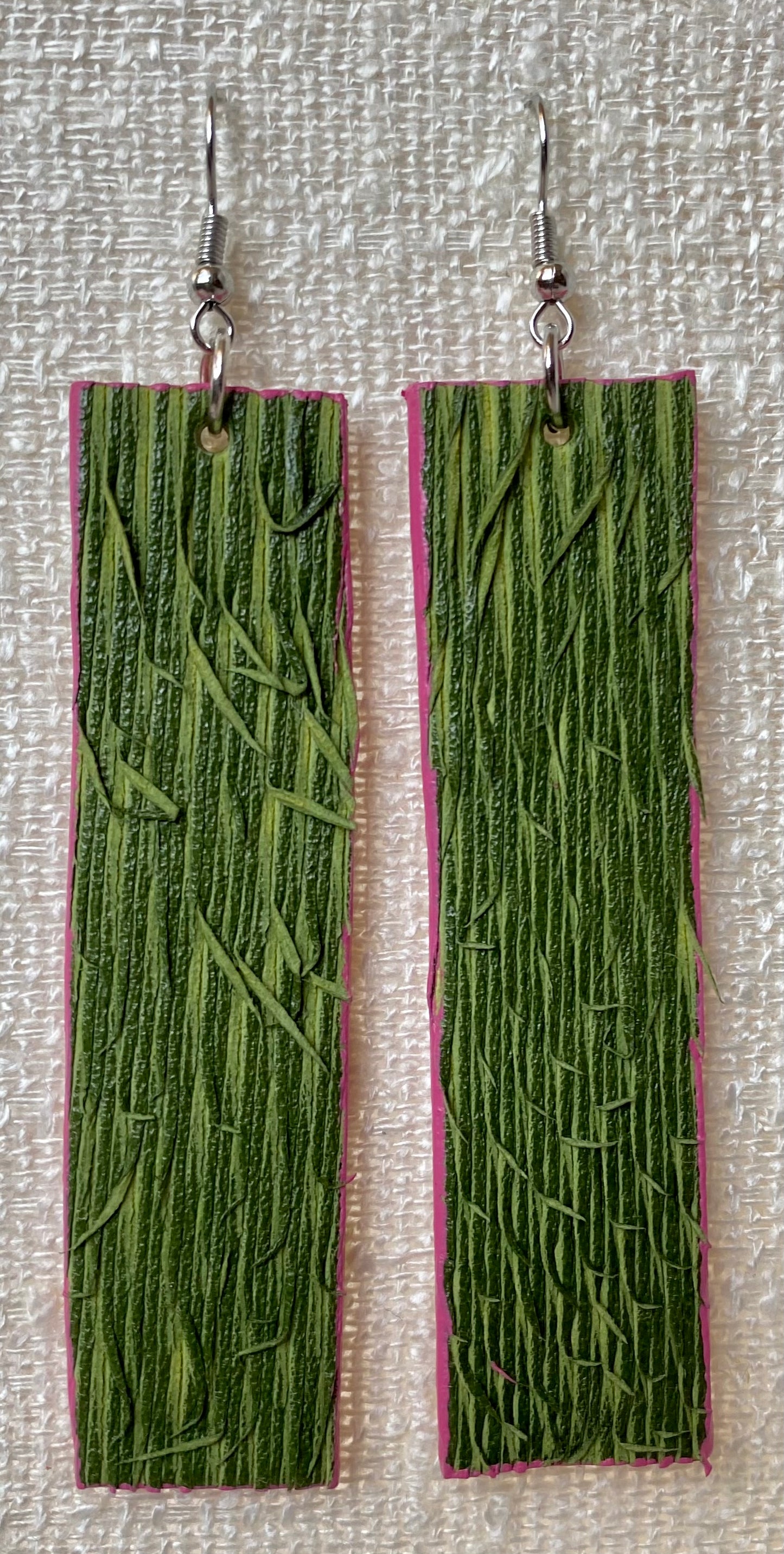 Leather Earrings- Length of longest side - 2-1/2 inches