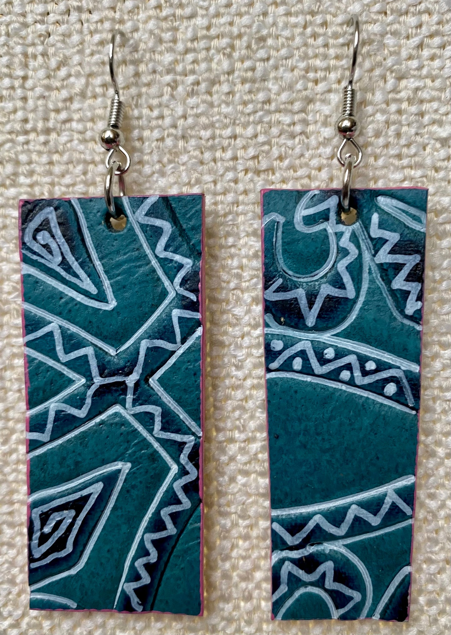 Leather Earrings-Length 2 inches
