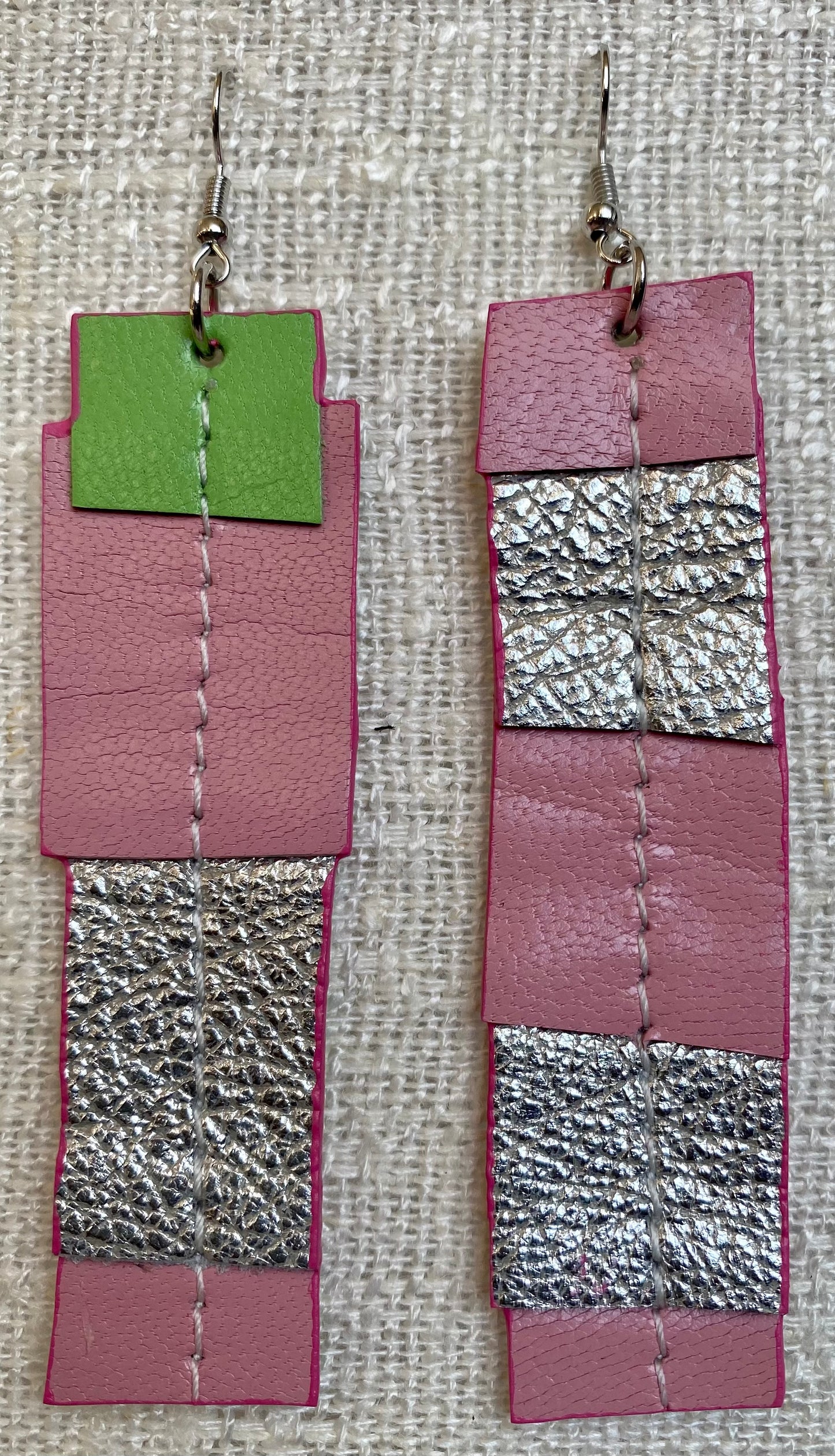 Leather Earrings - Length of the longest side 3 inches