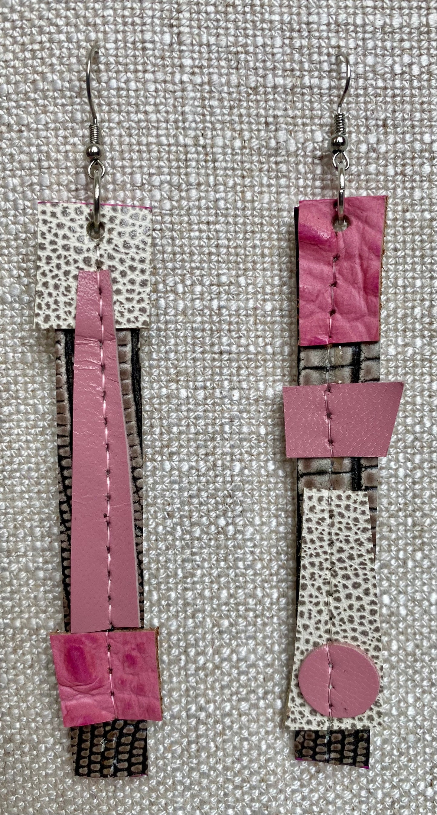 Leather Earrings - Length of the longest side - 4-1/2 inches