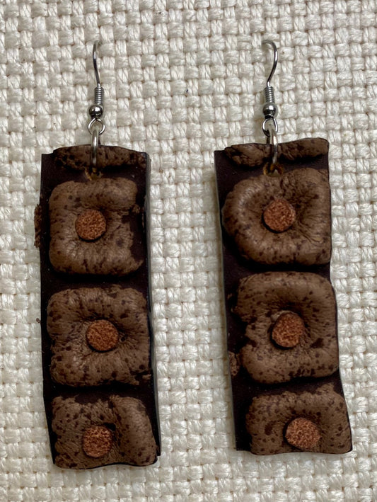 Leather Earrings 2 inches