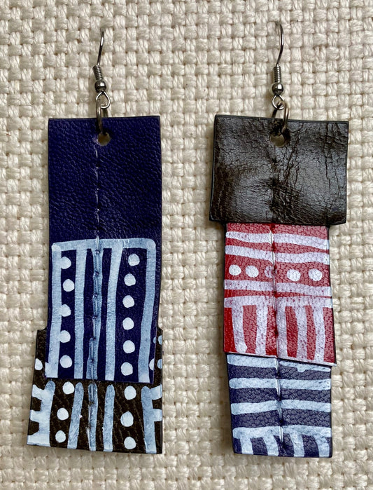 Leather Earrings 2 1/2 inch