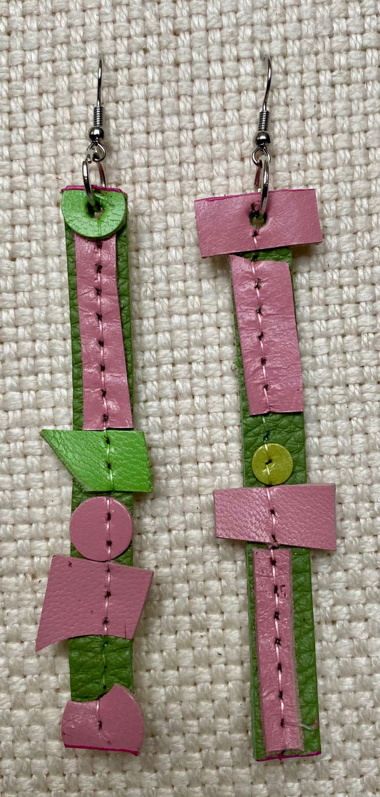 Leather Earrings 3 1/2 inches