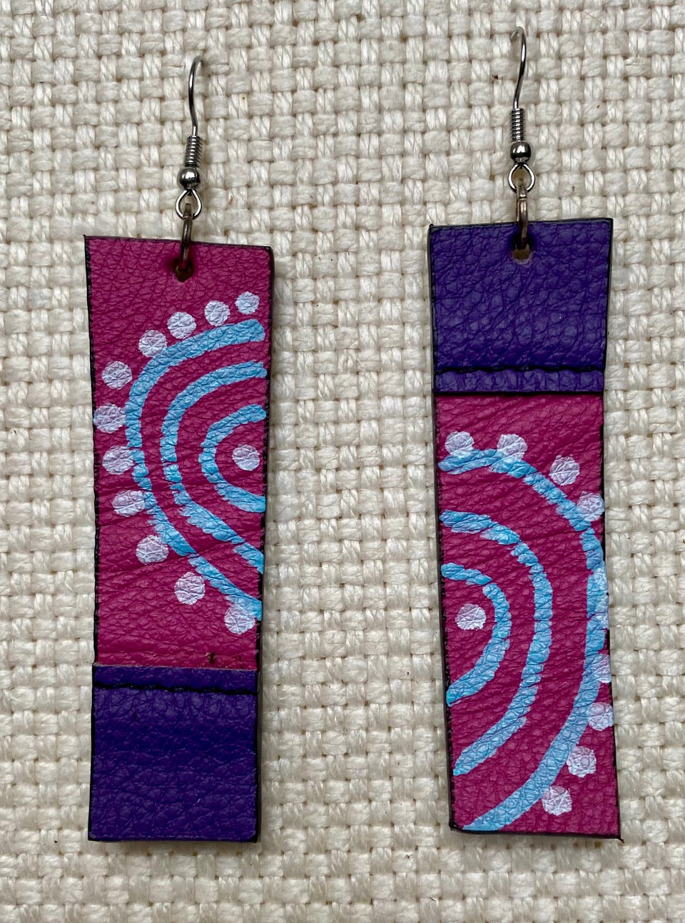 Leather Earrings 2 1/2 inches