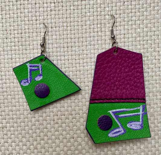 Leather Earrings 2 1/2 inches