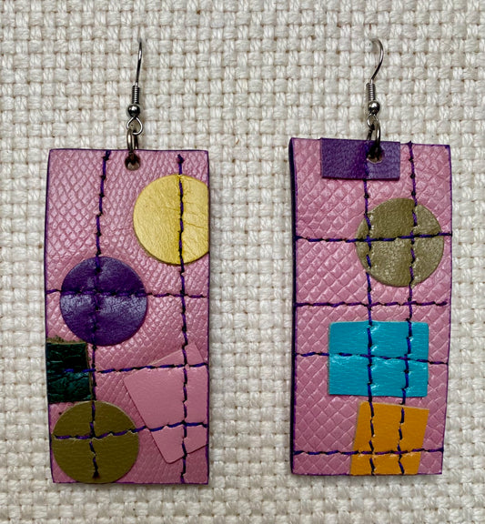 Leather Earrings 2 1/2 inches