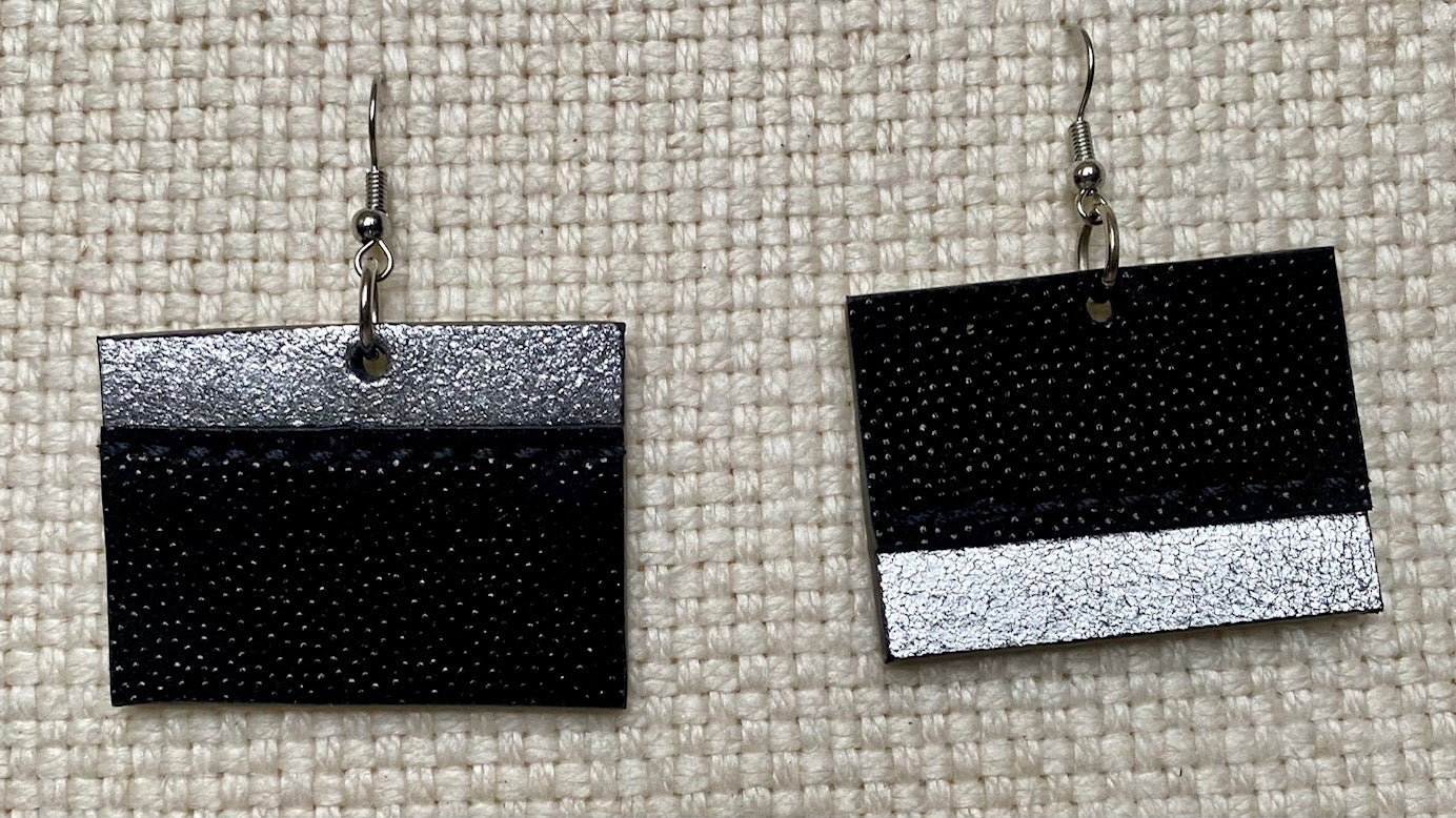 Leather Earrings 1 1/2 inch