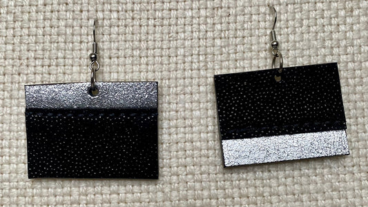 Leather Earrings 1 1/2 inch