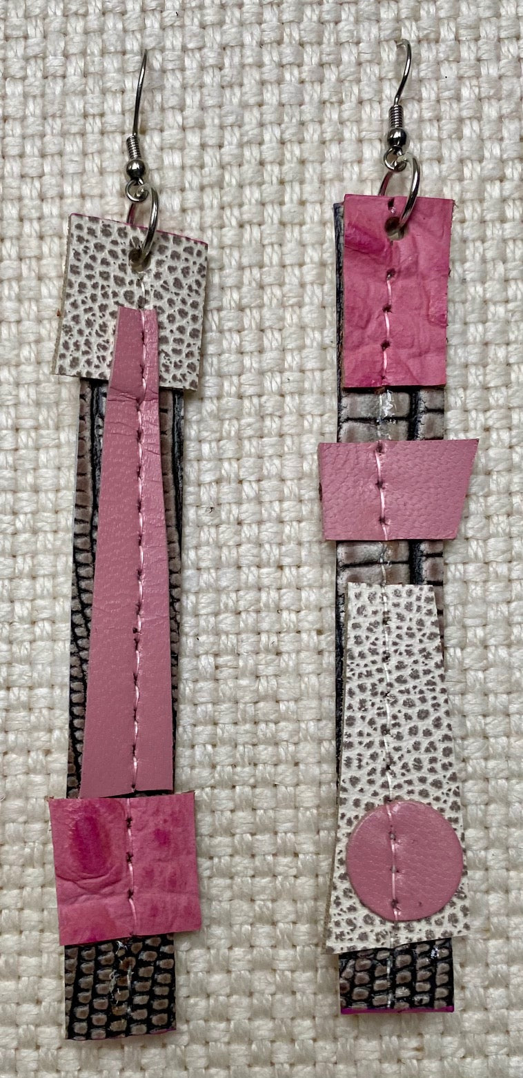 Leather Earrings 3 1/2 inches