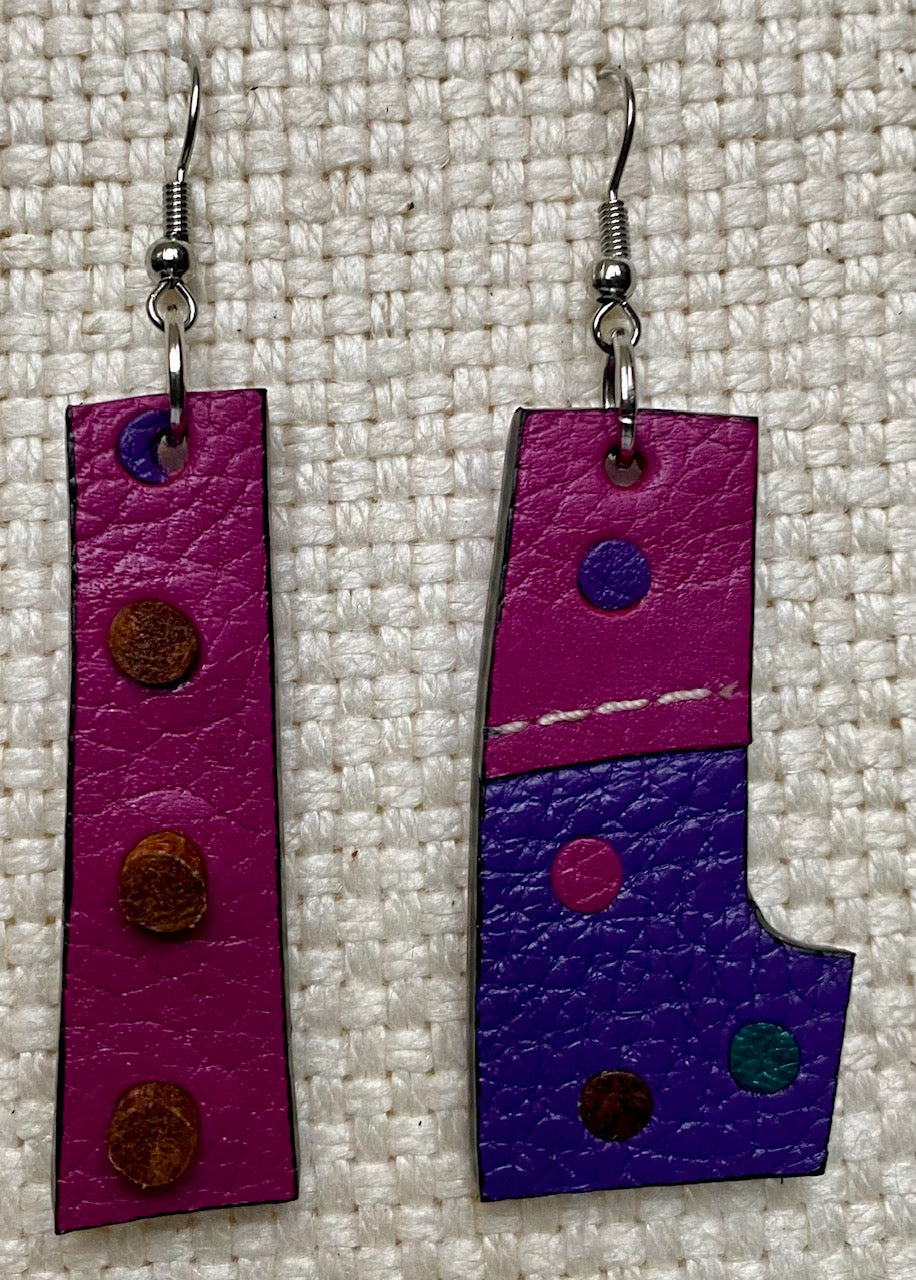 Leather Earrings 2 inches