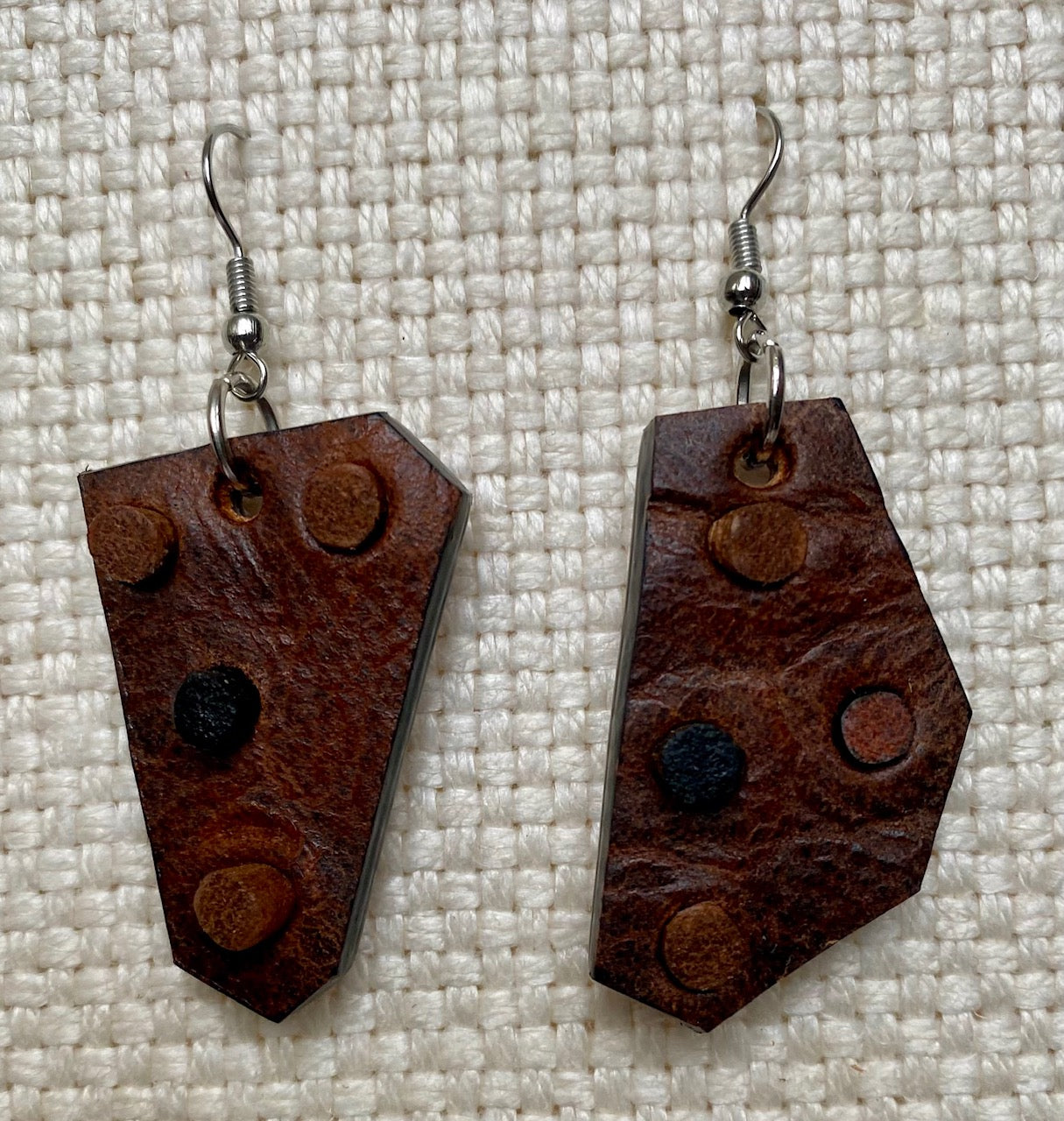 Leather Earrings 1 1/2 inch