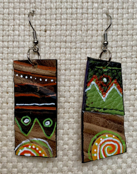 Leather Earrings 2 inches