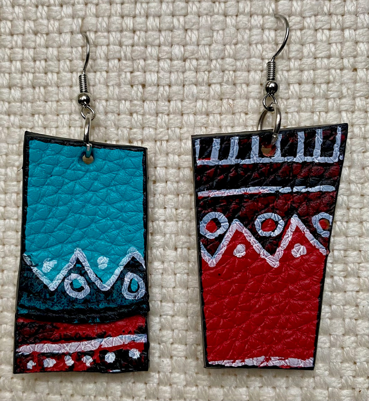 Leather Earrings 1 1/2 inch