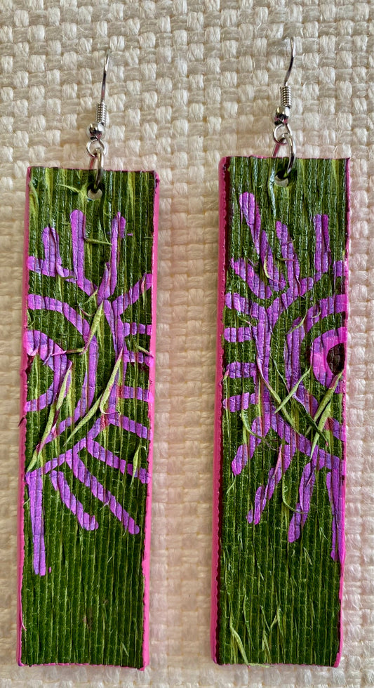 Leather Earrings - Length of the longest side - 2-1/2  inches
